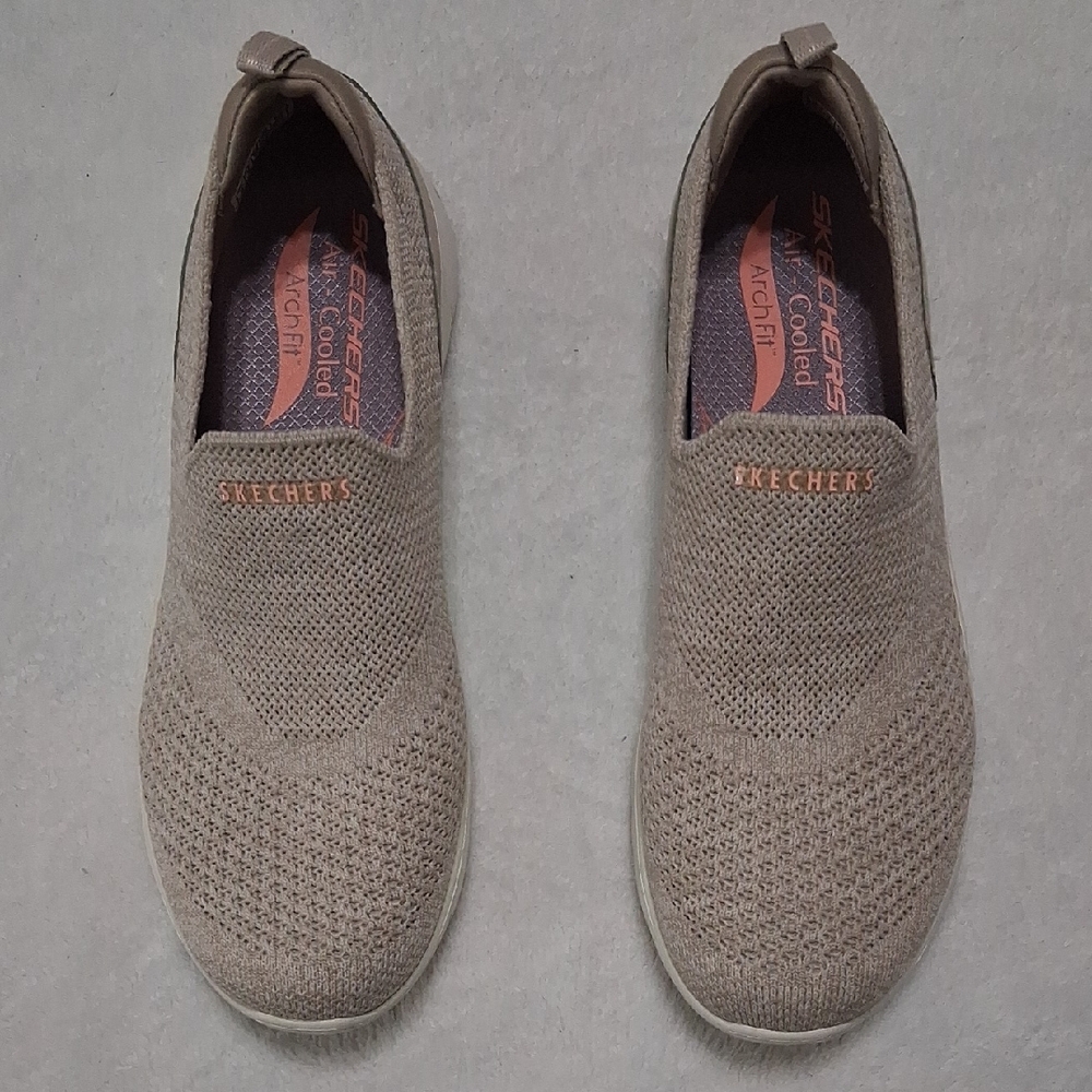 Skechers Women's Beige Slip-On Sneakers